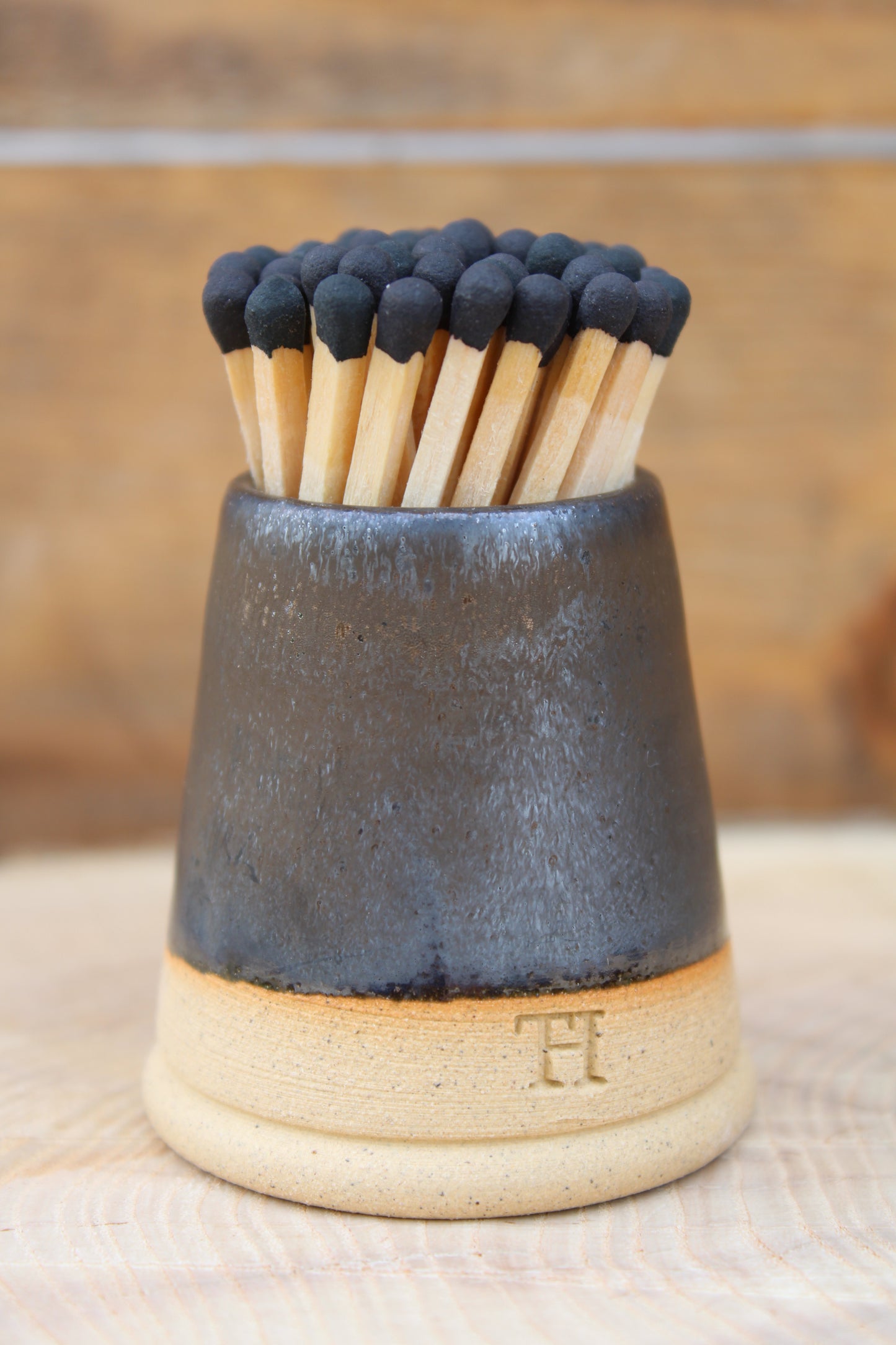 Match Pot with Striker and Matches - Bronze Shimmer